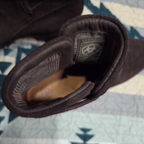 Brown Ankle Boots with Strap Detail - Picture 3 of 6